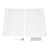 Swinging Doors Cafe Doors, Interior Solid Wood Swing Door with Metal Hinges, Cafe Saloon Doors, Bar Saloon Swinging Doors for Kitchen Stairs Bedroom Entrance Partition (White, 47.2" x35.43") Pinelicorn