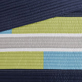 Comfort Spaces CS14-0861 2 Piece Quilt Coverlet Bedspread All Season Lightweight Hypoallergenic Pipeline Colorblock Kids Bedding Set, Twin/Twin XL, Pierre Navy/Blue Stripe Comfort Spaces