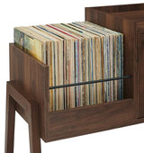 Crosley Furniture Luna Record Player Cabinet Turntable Stand, Storage for up to 175 Vinyl Records, Walnut Crosley Furniture