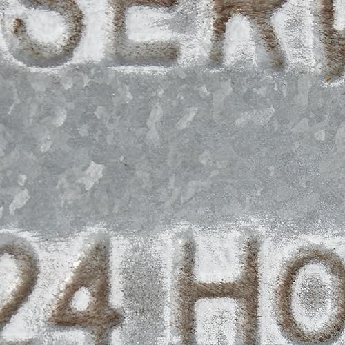 Deco 79 Metal Sign Home Wall Decor Laundry Room Wall Sculpture with Brown Wood Hanger, Wall Art 22" x 1" x 22", Gray Deco 79