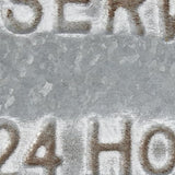 Deco 79 Metal Sign Home Wall Decor Laundry Room Wall Sculpture with Brown Wood Hanger, Wall Art 22" x 1" x 22", Gray Deco 79