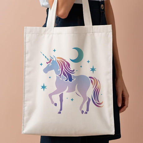 Unicorn Stencil for Painting 11.8 x 11.8 Inch Reusable Plastic Unicorn Template for Painting on Wall Wood Furniture Fabric Canvas, DIY Craft Stencil DOODLREAM