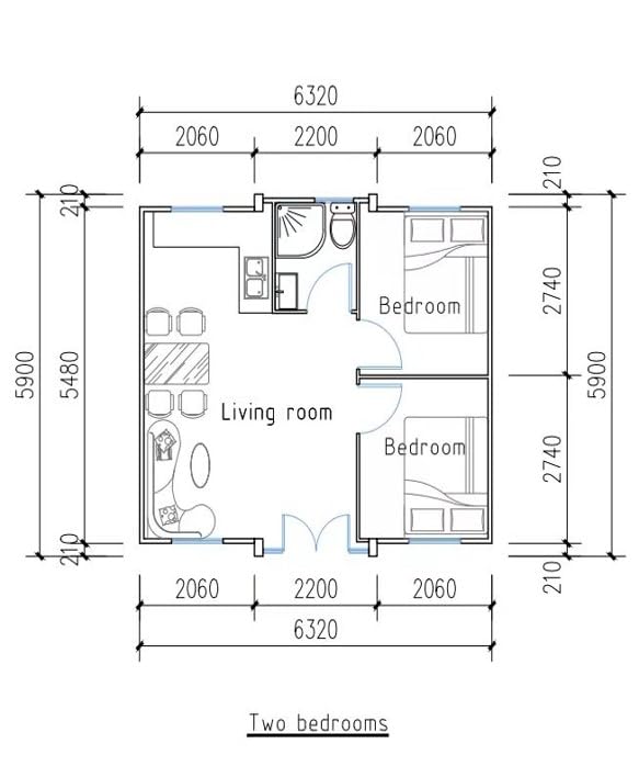 Expandable prefabricated Home Mobile, Prefab House for Hotel, Booth, Office, Guard House, Workshop - Efficient and Versatile Living Solution (20FT*40FT) - WoodArtSupply