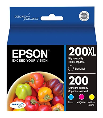 EPSON 200 DURABrite Ultra Ink High Capacity Black & Standard Color Cartridge Combo Pack (T200XL-BCS) Works with WorkForce WF-2520, WF-2530, WF-2540, Expression XP-200, XP-300, XP-310, XP-400, XP-410, Black and color combo pack Epson
