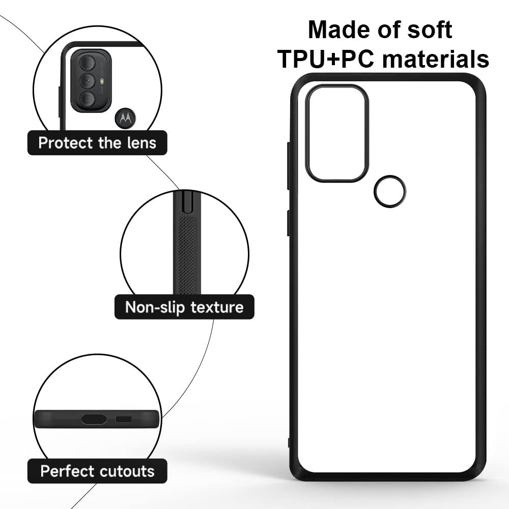 FOQENCCI 5 Piece Sublimation Blank Case for Moto G Power 2022 Blanks Printable DIY Custom Phone Case Soft Rubber Anti-Slip Anti-Scratch Drop Protective Phone Cover Cases for Moto G Power 2022 FOQENCCI
