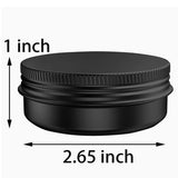 20 Pcs 2 Ounce Aluminum Tin Jars Containers Leak Proof Cosmetic Tin Jars Containers Round Screw Lids for Cosmetic, Salves, Balms, Lip Balm or Others, 60mL Black Axe Sickle
