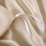 P Pothuiny 5 Pieces Satin Duvet Cover King Size Set, Luxury Silky Like Taupe Duvet Cover Bedding Set with Zipper Closure, 1 Duvet Cover + 4 Pillow Cases (No Comforter) P Pothuiny