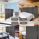 MAYOLIAH Partition Room Dividers 3 Panel Folding Privacy Screens 6 Ft Tall Portable Office Walls Dividers for Room Separator 102"x20"x71", Grey MAYOLIAH