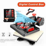 AKEYDIY 8 in 1 Heat Press Machine 12x15 Inch, 360° Swing Away Shirt Press Machine - Digital Heat Transfer Machine, Sublimation Heat Press for T Shirts Hat Cap Mug Plate (ProPress Elite 8 in 1) AKEYDIY