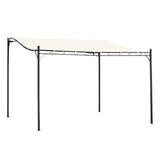 Outsunny 10' x 13' Steel Outdoor Pergola Gazebo, Patio Canopy with Weather-Resistant Fabric and Drainage Holes for Backyard, Deck, Garden, Cream White Outsunny