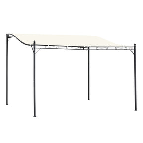 Outsunny 10' x 13' Steel Outdoor Pergola Gazebo, Patio Canopy with Weather-Resistant Fabric and Drainage Holes for Backyard, Deck, Garden, Cream White Outsunny