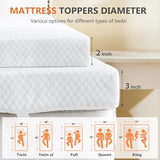 Sweetcrispy Mattress Topper Full with Removable Soft Cover, Memory Foam 2 Inch Thick Gel Infused Cooling Toppers Pad for Full Size Bed, Sleeper Sofa, RV, Camper, CertiPUR US Certified Sweetcrispy