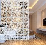 BMIDRUT White Hanging Room Divider,12 Pieces Wood-Plastic DIY Panel Screens Partition Wall Dividers Room Decoration with All Accessories 11.4x11.4 Inch BMIDRUT