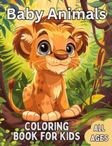 Baby Animals Coloring Book For Kids: 40 Awesome Coloring Pages for Kids of all Ages, Featuring Cubs, Kittens, Puppies, Lambs, Piglets, and Many Others Baby Animals. WoodArtSupply