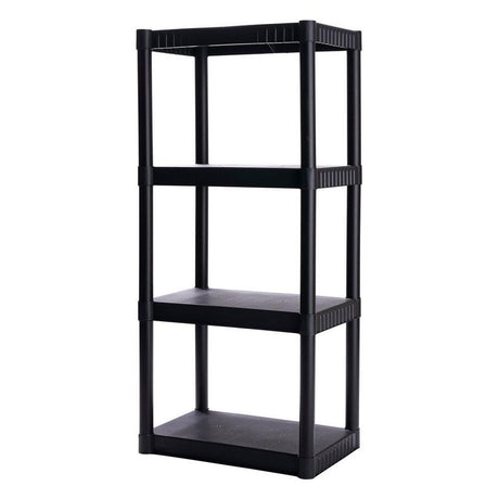 Plano 4-Shelf Standard Duty Plastic Storage Shelves, 48” x 21” x 14”, 200lb Capacity, Pantry, Office, Closet and Garage Shelves, Easy to Assemble, Durable Plastic Shelving Unit Plano