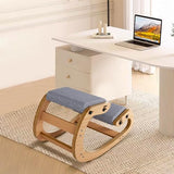 TinyHaven Ergonomic Kneeling Chair with Wooden Frame - Adjustable Height Office Chair with Soft Padding for Back Pain Relief, Posture Correcting Home & Office Desk Chair Wood TinyHaven