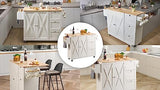 VEVOR Kitchen Island Cart with Solid Wood Top, 45.3" Width Mobile Carts with Storage Cabinet, Rolling Table with Spice Rack, Towel Rack, Drop Leaf and Drawer, Portable Islands on Wheels, White VEVOR
