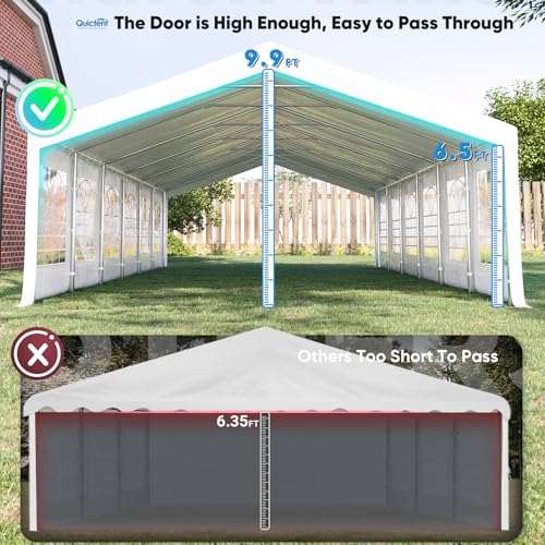 Quictent 20x40ft Party Tent Heavy Duty Outdoor Canopy Tent Carport Wedding Event Shelter BBQ Wedding Tents for Parties with Storage Bags(Church) Quictent