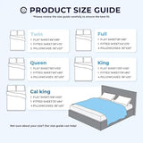 Sanqitara 6 - Piece Bed Sheet Set, 4 Pillowcases + 1 Flat Sheet + 1 Fitted Sheet, Soft & Breathable Bedding for Twin/Full/Queen/King/Cal King (Light Grey, Twin) Sanqitara