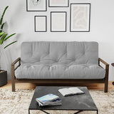 Royal Sleep Products by The Futon Factory 8 inch Memory Foam Futon Mattress - Cover - Size - CertiPUR Certified Foams - Made in The USA (Frame Not Included) (Grey, Full) Royal Sleep Products