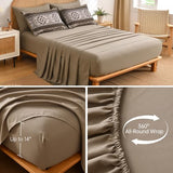 Anibedding Brown Comforter Set Queen 7 Pieces Boho Western Bedding Set for All Season, Aztec Bed in a Bag Queen Soft Microfiber Comforter Set with Sheets, Pillowcases & Shams Anibedding