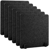 Kisston 6 Pack Acoustic Desk Divider Desk Partition 24 x 24" Stand Up Freestanding Desk Privacy Panel Noise and Visual Distractions Reducing Table Divider for Student Reception Area Office(Dark Gray) Kisston