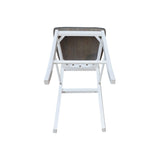 IC International Concepts X-Back BarHeight Stool-30 Seat Height Stool, 30 Inches, White/Heather Gray IC International Concepts