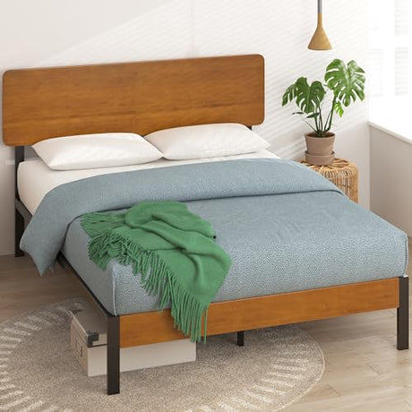 Zinus Olivia Sustainable Bamboo and Metal Queen Platform Bed Frame - No Box Spring Required Zinus