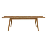 Modway Vienna Outdoor Patio Teak Wood Extendable Dining Table in Natural Modway