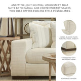 Signature Design by Ashley Maggie Contemporary Upholstered Sofa with Accent Pillows, Off-White Signature Design by Ashley