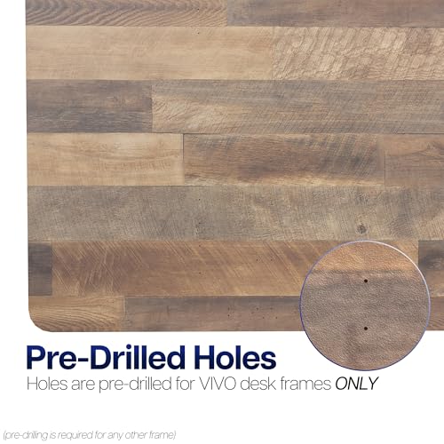 VIVO Reclaimed Wood Universal 71 x 30 inch Solid One-Piece Table Top for Standard and Sit to Stand Height Adjustable Home and Office Desk Frames, DESK-TOP71P VIVO