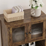 GAOMON Kitchen Pantry Storage Cabinet with Doors and Shelves, 50.4" Freestanding Pantry Cabinets, Wooden Cupboard, Large Floor Cabinet for Bathroom, GAOMON