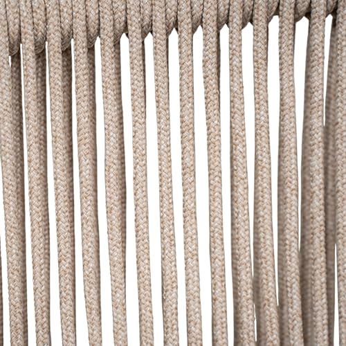 Christopher Knight Home Katarina Patio Acacia Wood Loveseat Furniture, Outdoor Loveseat Sofa with Comfy Fabric Cushions, 2-Seater Sofa with Handwoven Rope Backrest for Garden, Light Brown+Beige Christopher Knight Home