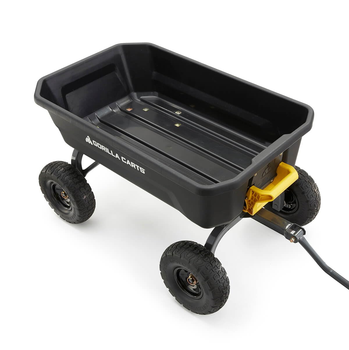 Gorilla Carts 4GCG-NF Poly Dump Cart, 600-Pound Capacity with No-Flat Tires, 4 Cubic Feet, Amazon Exclusive