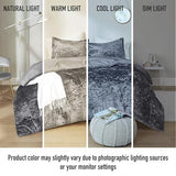 Comfort Spaces Juliette Luxe Comforter Set Velvet Lush with Soft Brushed Microfiber Reverse, All Season Cozy Velvet Bedding Sets, Fluffy Comforter Bed Set, Matching Sham, Grey Twin/Twin XL 2 Piece Comfort Spaces