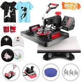 Upgraded 8 in 1 Heat Press Machine 12x15 Inch Heat Transfer Machine w/Tumbler Press 360-Degree Swing Away Multifunction Digital Sublimation Heat Press for T Shirt Mug Hat Plate for Commercial Home AKEYDIY
