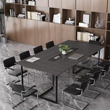 Zethvax 8FT Conference Table,Conference Room Table with Grommet,Stable Structure,Adjustable Foot Pads,Large Seminar Table for Office Meeting 94.4 L x 47.2 W x30.7 H (Gray) Zethvax