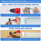 Phiwicsh 8FT LED Shop Light, U Shape 125W Integrated LED Tube Light, 6500K Clear White, 20000LM Super Bright LED Lighting, Flush Mount/Hanging Linkable LED Ceiling Lights for Garage, Plug&Play,6 Pack Phiwicsh