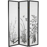 Legacy Decor 4 Panel Room Divider Privacy Screen Bamboo Print 71" Tall x 70" Wide Legacy Decor