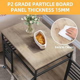 DWVO Dog Crate Furniture, 39.4 Inch Dog Kennel Indoor Furniture with Double Doors, End Table Cage for Large Dogs, Modern Decorative Cage Wooden Dogs Crate Furniture with Wheels, Grey DWVO