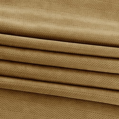 AMBERIS Bed Runner Single Layer Chenille Brown, Modern Style Bed Scarves for Home Hotel Decorations (Pillowcases Sold Separately) AMBERIS