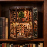 DolphinIsle Book Nook Kit for Adults Booknook DIY Miniature Library Decor Fantasy 3D Puzzle