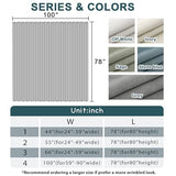 Turquoize 100% Blackout Curtains for Sliding, Accordion & Patio Doors - Extra Wide, Folding Closet Door Curtain with Hooks, Room Divider - W100 x L78, Off White Turquoize