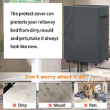 Dalema Rollaway Bed Storage Cover,Heavy Duty Waterproof Universal Folding Bed Storage Cover With Zipper for Twin Size 38-Inch Folding Bed.(39" L x 15" W x 44.8" H,Grey) Dalema