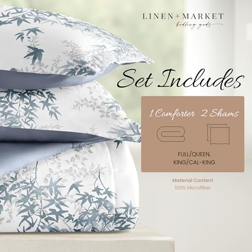 Linen Market Reversible King Size Comforter Set (3 Piece) - Bring Luxury Home with Our Soft and Lightweight Down Alternative Comforter King Set - This Includes Your King Comforter and 2 Pillow Shams Linen Market