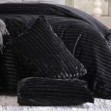 weigelia Black Comforter Full Set – Ultra Soft Plush Fleece Black Bed Set, Fluffy Warm Luxury Bedding Comforter with 2 Pillowcases, Cozy Heavy Warm Bed Set for Winter weigelia