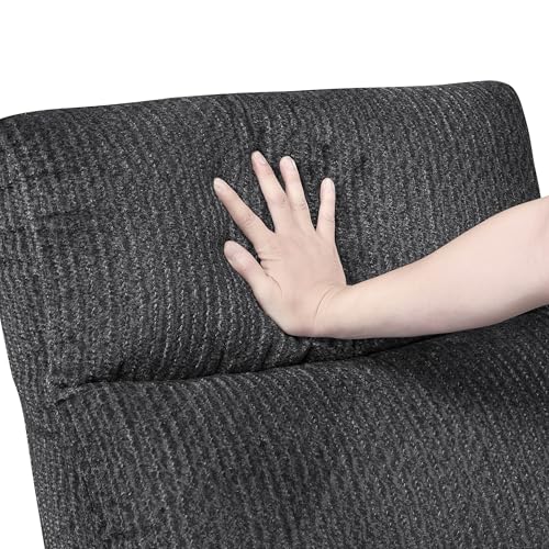 Lexicon Manual Recliner Chair, Textured Microfiber Reclining Chair, Wall Hugger, Track Arms, Magazine Pockets, Manual Recliner for Living Room/Office/Apartment, Easy Assembly, Dark Gray