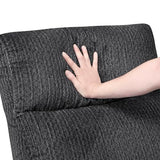 Lexicon Manual Recliner Chair, Textured Microfiber Reclining Chair, Wall Hugger, Track Arms, Magazine Pockets, Manual Recliner for Living Room/Office/Apartment, Easy Assembly, Dark Gray