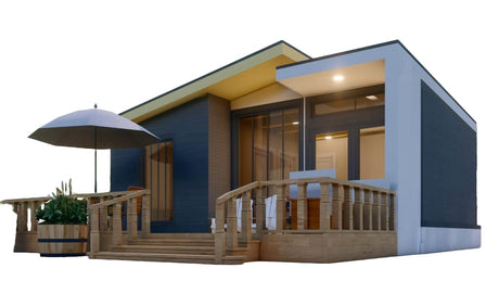 6x5m Tiny Home Plans - 2 Bedrooms, Washroom, Living Room, Mini Kitchen, and Porch Design Generic