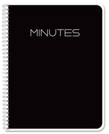 BookFactory Corporate Minutes Book/Business Minutes Journal/Board Meeting Minutes LogBook - Wire-O, 100 Pages 8.5" X 11” (LOG-100-7CW-PP(Minutes)) BookFactory
